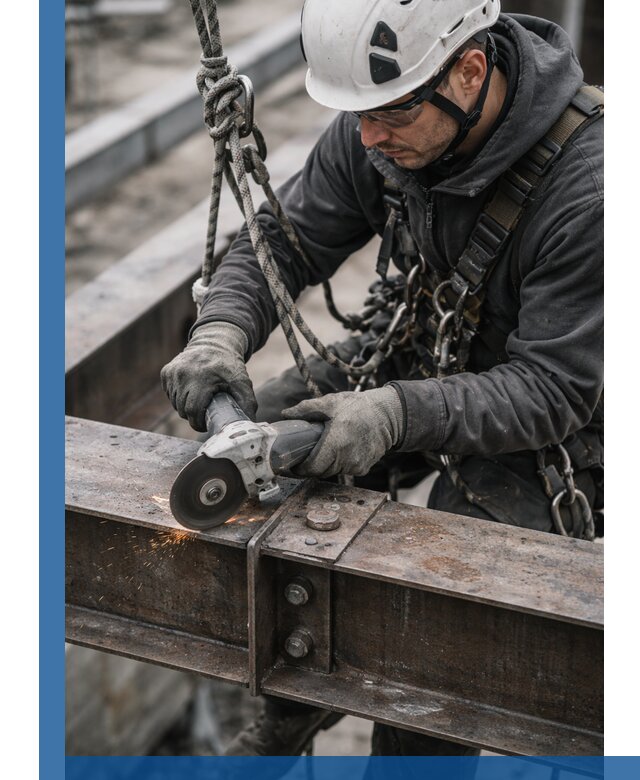 Резка металла на высоте в Ухте для зданий и конструкций