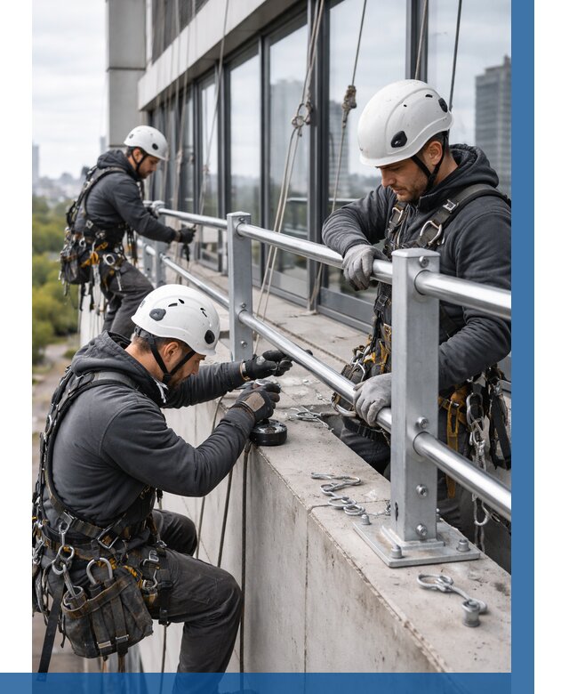 Монтаж ограждений на высоте в Ухте, от 1215 р. | ВЫСОТНИК-Хта