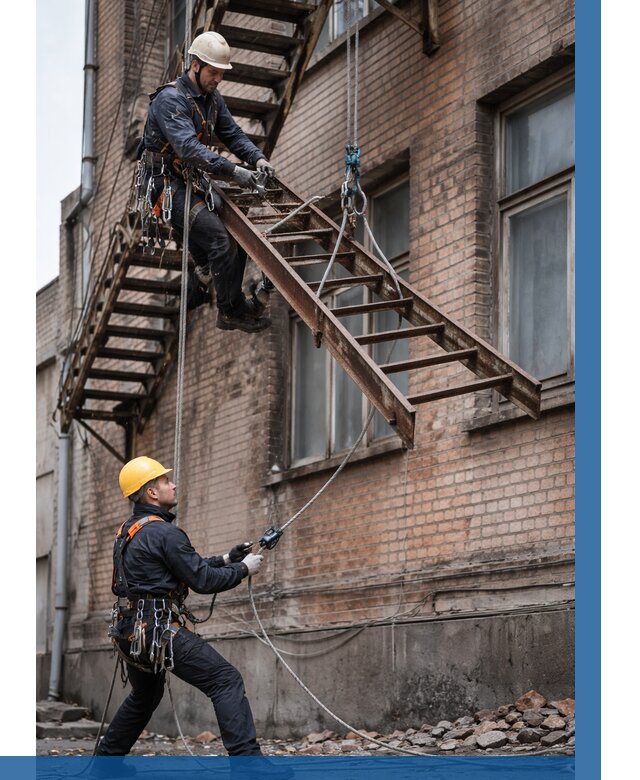 Демонтаж пожарной лестницы в Ухте от 12150 р. | ВЫСОТНИК-Хта