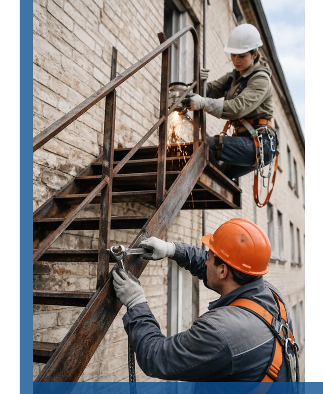 Ремонт и восстановление пожарных лестниц с выездом в Ухте