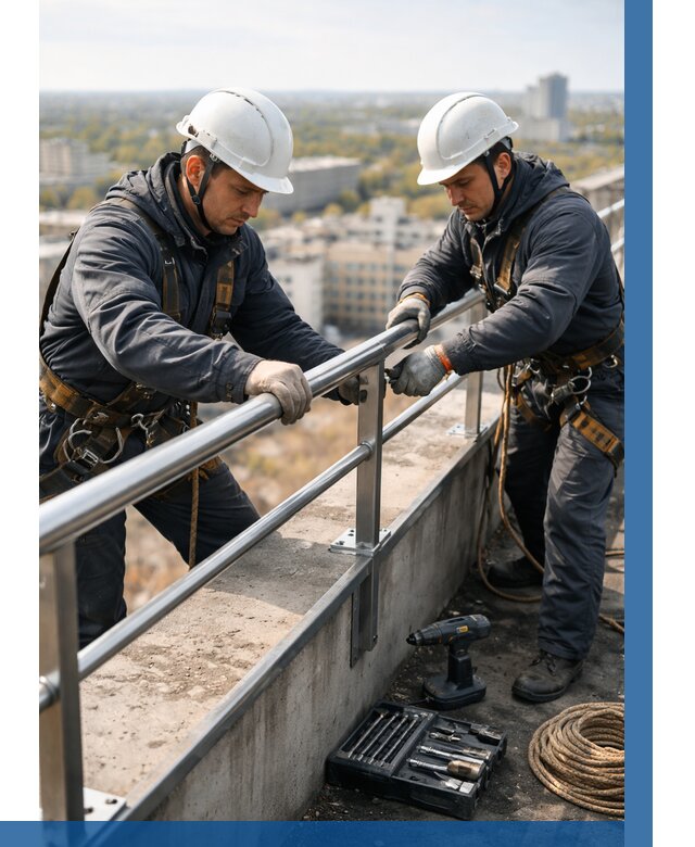 Монтаж перил на высоте в Ухте от 2531 р. | ВЫСОТНИК-Хта