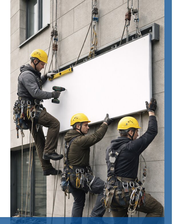 Монтаж рекламной вывески в Ухте от 8100 р. | ВЫСОТНИК-Хта