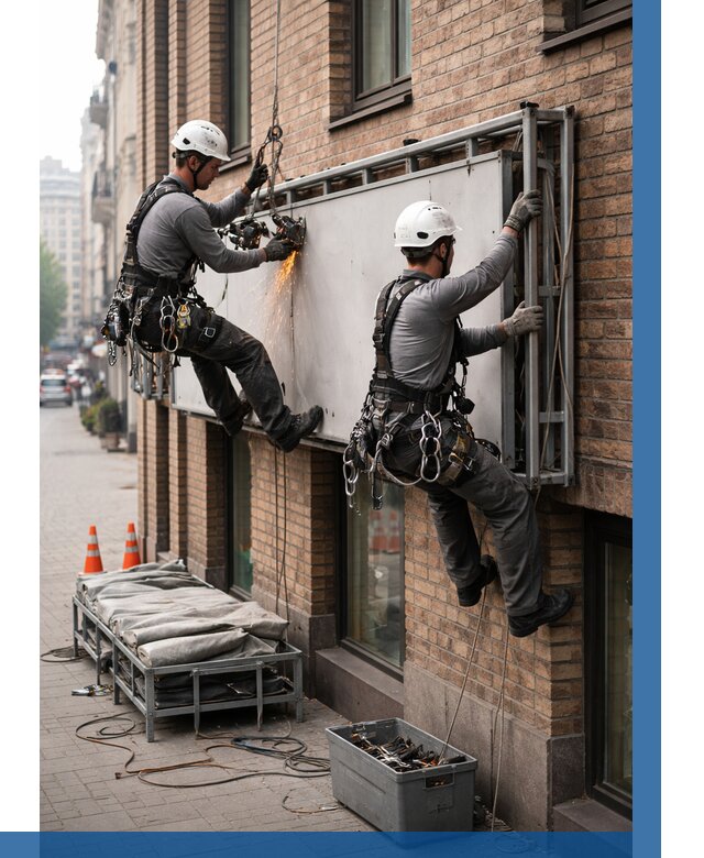 Демонтаж рекламной вывески в Ухте от 6581 р. | ВЫСОТНИК-Хта