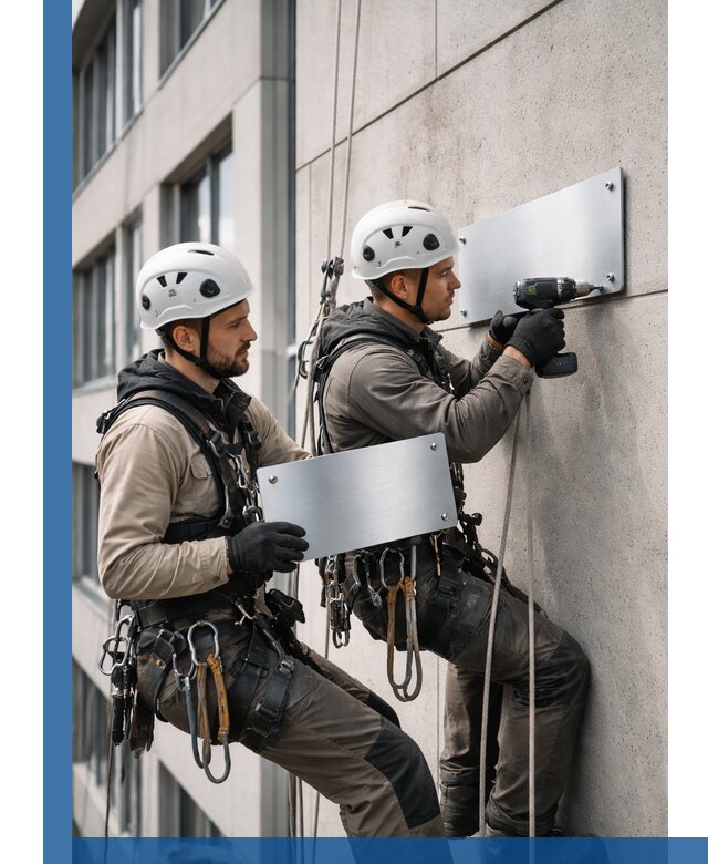 Монтаж табличек и указателей в Ухте для зданий и сооружений