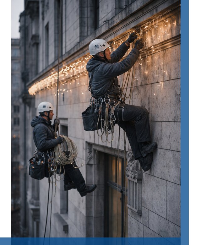 Монтаж новогодней иллюминации в Ухте от 8606 р. | ВЫСОТНИК-Хта