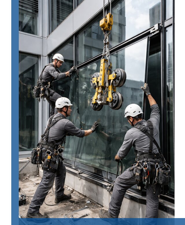 Структурное остекление фасадов в Ухте монтаж и обслуживание