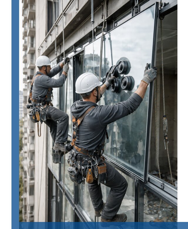 Витражное остекление фасадов и лоджий в Ухте под ключ