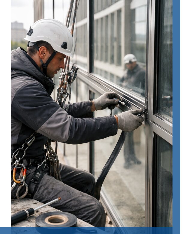 Ремонт витражных конструкций в Ухте от 3544 р. | ВЫСОТНИК-Хта