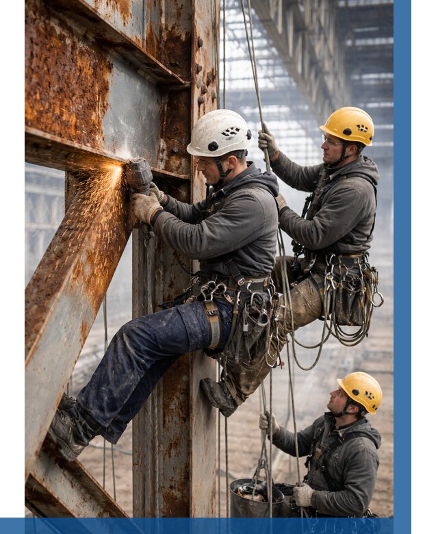 Зачистка металла от ржавчины в Ухте от 354 р. | ВЫСОТНИК-Хта