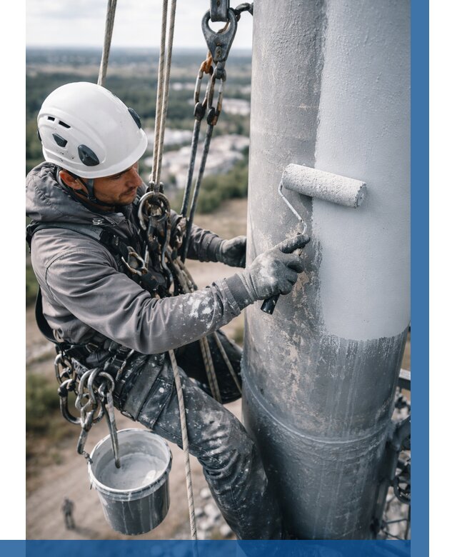 Покраска мачт связи под ключ в Ухте от 861 р. | ВЫСОТНИК-Хта