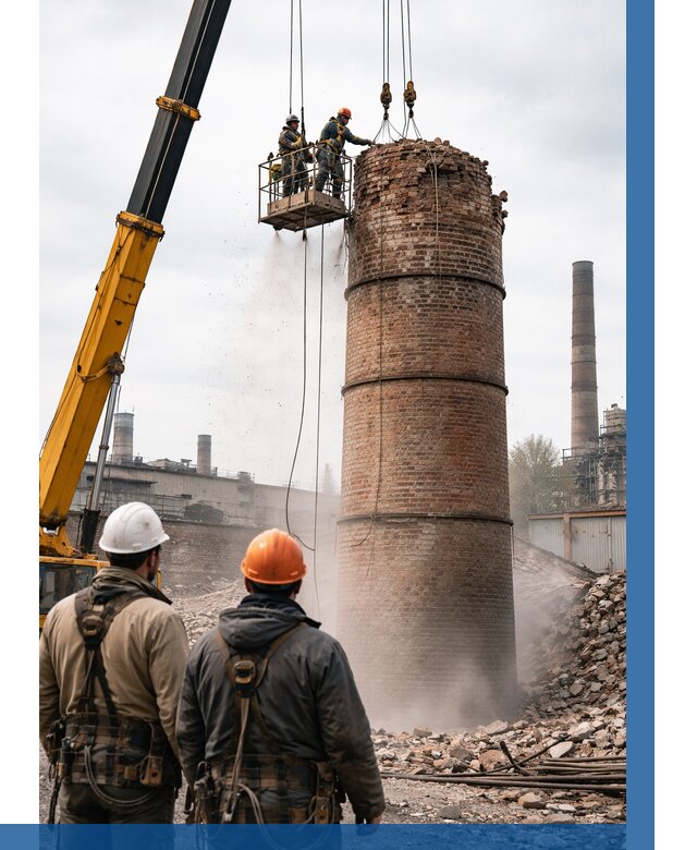 Демонтаж дымовой трубы в Ухте от 91125 р. | ВЫСОТНИК-Хта, смета