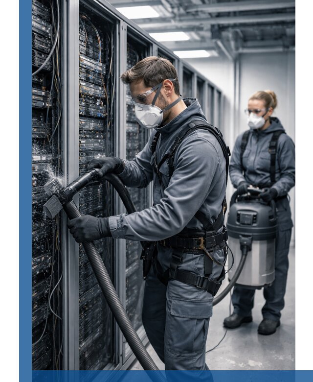 Обеспыливание серверной комнаты в Ухте, профессиональная очистка