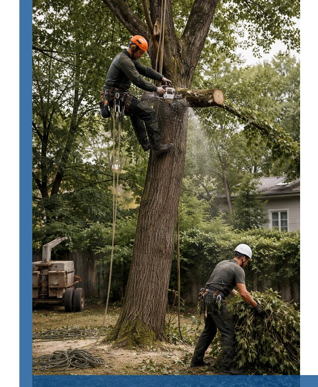 Кронирование деревьев в Ухте, безопасная высотная обрезка