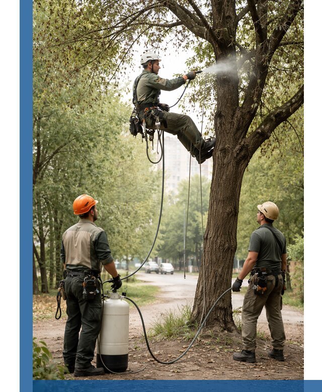 Обработка деревьев от вредителей в Ухте профессиональная защита