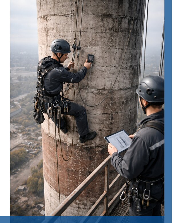 Обследование дымовой трубы в Ухте от 8100 р. | ВЫСОТНИК-Хта