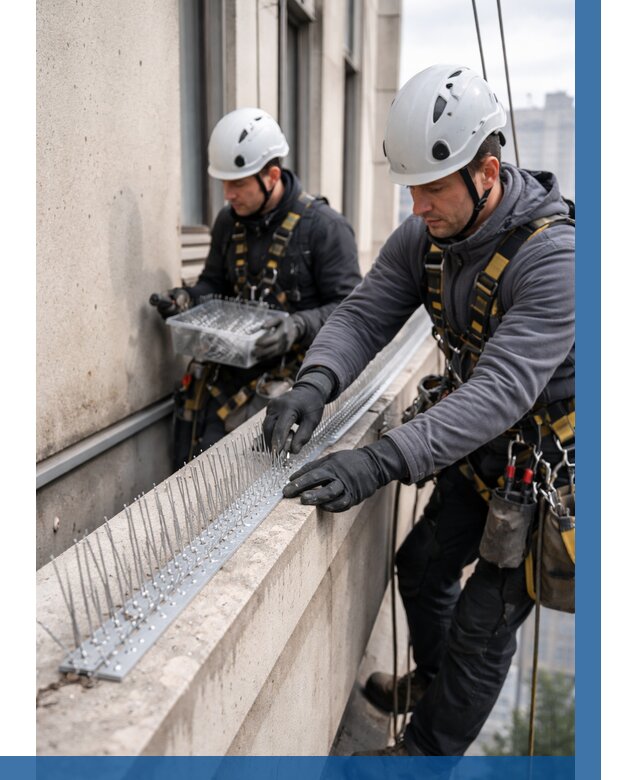 Установка шипов от птиц в Ухте от 861 р. | ВЫСОТНИК-Хта